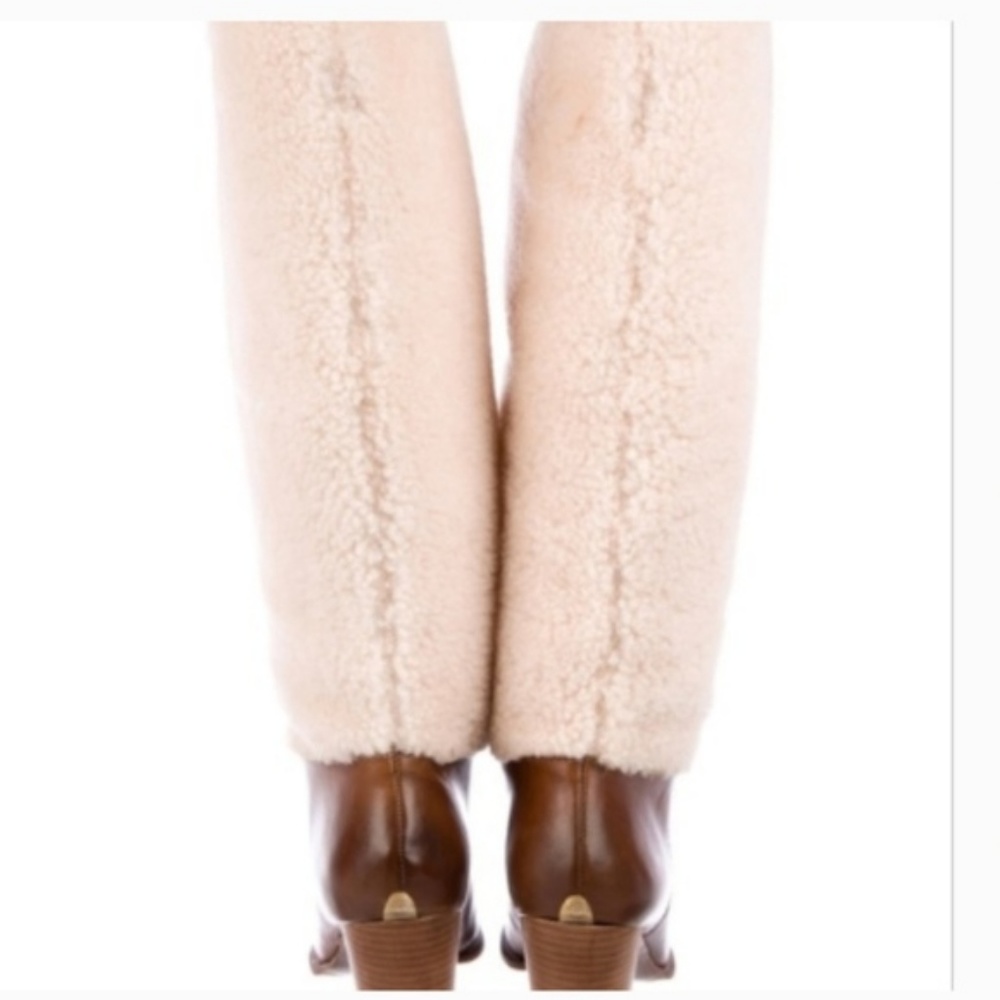 NWT Camel Champagne Ugg Ava Leather Shearling Boot - Picture 2 of 7